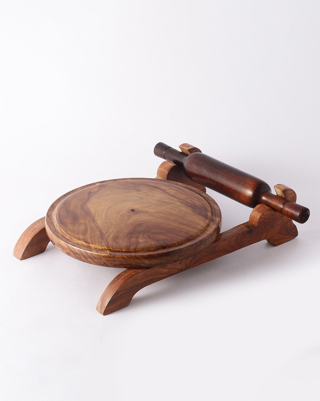 Wooden Chakla Belan with Stand Set