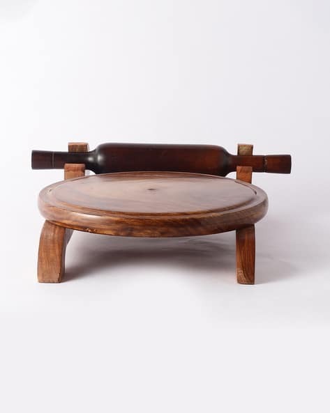 Wooden Chakla Belan with Stand Set
