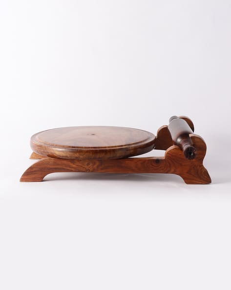 Wooden Chakla Belan with Stand Set