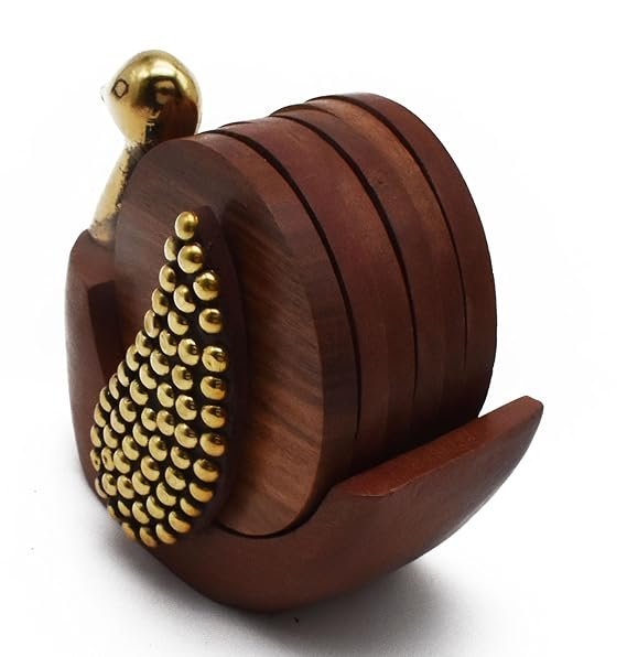 Handmade Wooden Duck Coaster Set – 6pcs for Cups & Mugs
