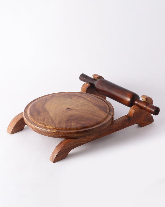 Wooden Chakla Belan with Stand Set