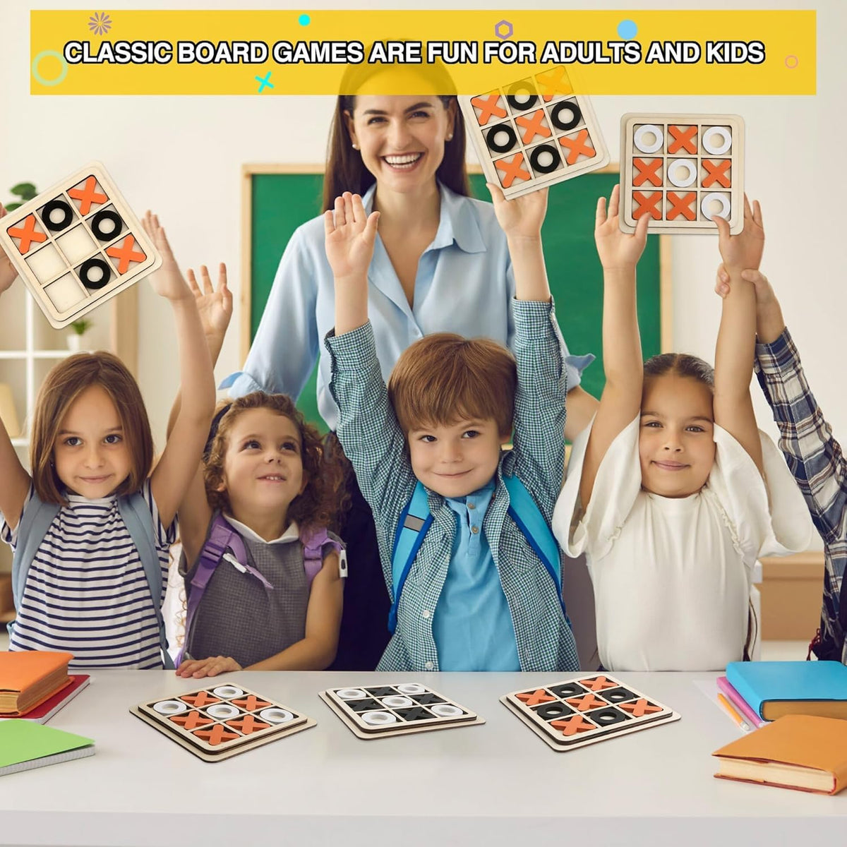 Jigsaw Puzzle Tic Tac Toe Mini Family Board Games Toy Game Zero and Cross
