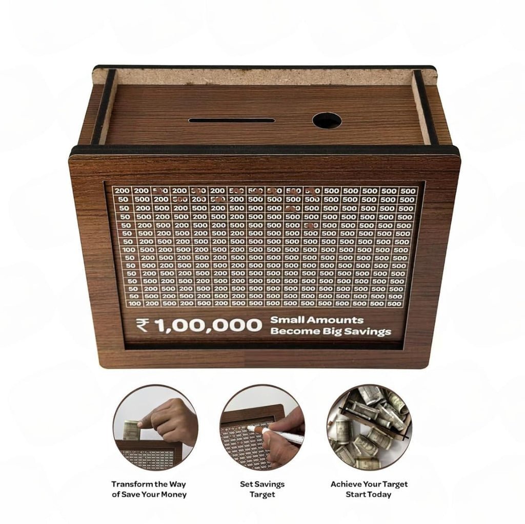 1 Lakh Money Saving Box with Numbers