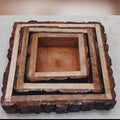 Wooden Sheesham Handcraft Tray Set of 3