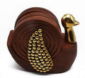 Handmade Wooden Duck Coaster Set – 6pcs for Cups & Mugs